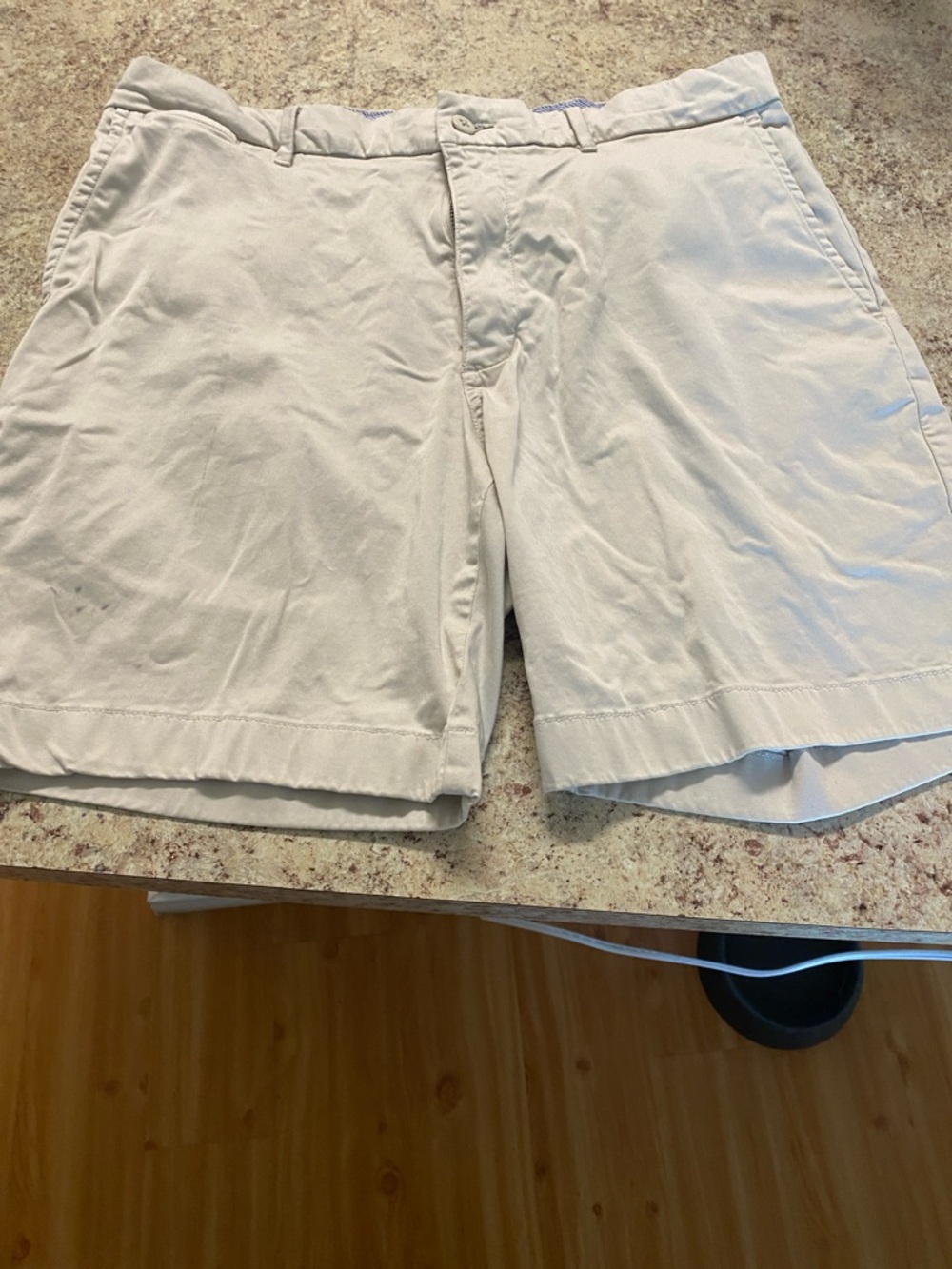Daniel Cremieux Light Beige Flat Front Chino Shorts